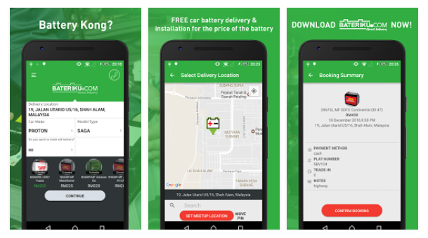 Bateriku Android Apps (Customer + Rider)